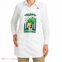 Happy Christmas Joe Biden Funny St Patrick's Day Apron thumb 2