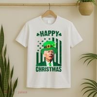 Happy Christmas Joe Biden Funny St Patrick's Day T-Shirt thumb 2