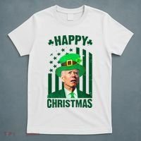 Happy Christmas Joe Biden Funny St Patrick's Day T-Shirt thumb 5