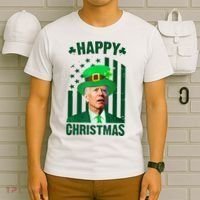 Happy Christmas Joe Biden Funny St Patrick's Day T-Shirt thumb 6