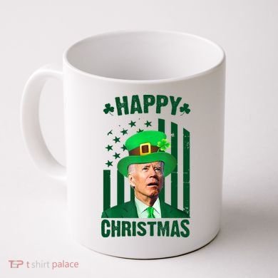 Happy Christmas Joe Biden Funny St Patrick's Day Coffee Mug