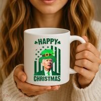 Happy Christmas Joe Biden Funny St Patrick's Day Coffee Mug thumb 3