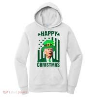 Happy Christmas Joe Biden Funny St Patrick's Day Women's Hoodie thumb 0