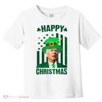 Happy Christmas Joe Biden Funny St Patrick's Day Toddler T-Shirt thumb 0