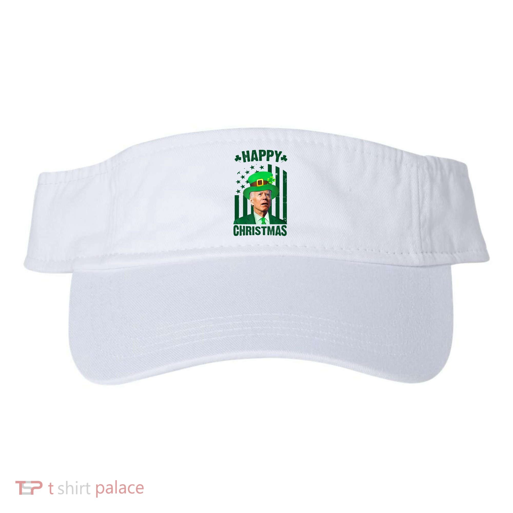 Happy Christmas Joe Biden Funny St Patrick's Day Visor