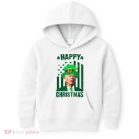 Happy Christmas Joe Biden Funny St Patrick's Day Kids Hoodie thumb 0