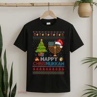 Happy Chrismukkah Jewish Hanukkah Chanukah Ugly Christmas T-Shirt thumb 2
