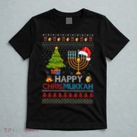 Happy Chrismukkah Jewish Hanukkah Chanukah Ugly Christmas T-Shirt thumb 5