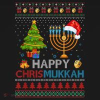 Happy Chrismukkah Jewish Hanukkah Chanukah Ugly Christmas T-Shirt thumb 7