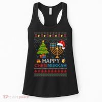 Happy Chrismukkah Jewish Hanukkah Chanukah Ugly Christmas Women's Tank Top thumb 0