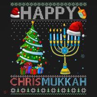 Happy Chrismukkah Jewish Christmas Hanukkah Chanukah Women's Hoodie thumb 2