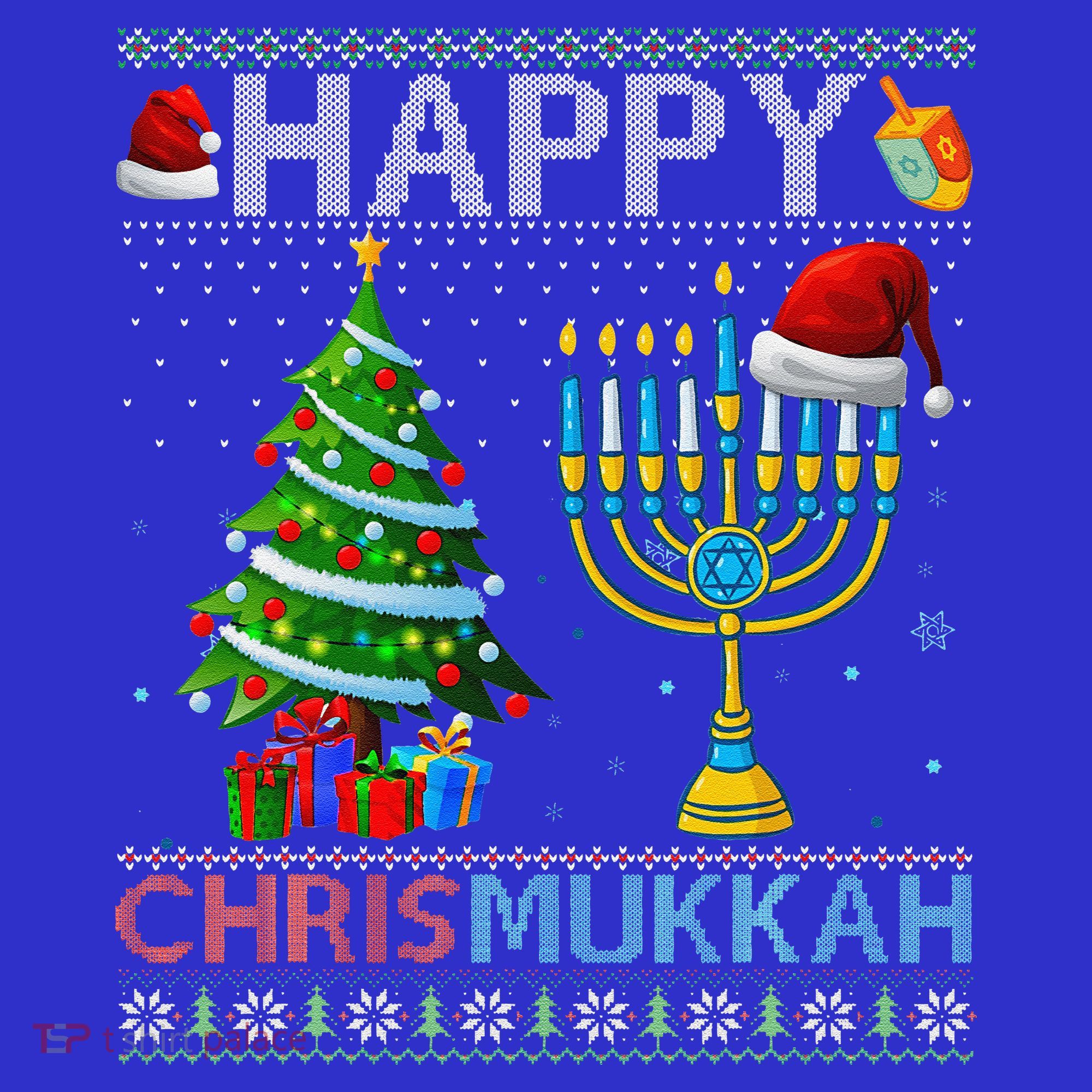 Happy Chrismukkah Jewish Christmas Hanukkah Chanukah T-Shirt