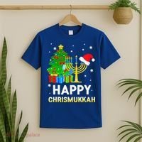Happy Chrismukkah Jewish Christmas Hanukkah Holiday Chanukah T-Shirt thumb 2