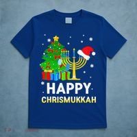 Happy Chrismukkah Jewish Christmas Hanukkah Holiday Chanukah T-Shirt thumb 5