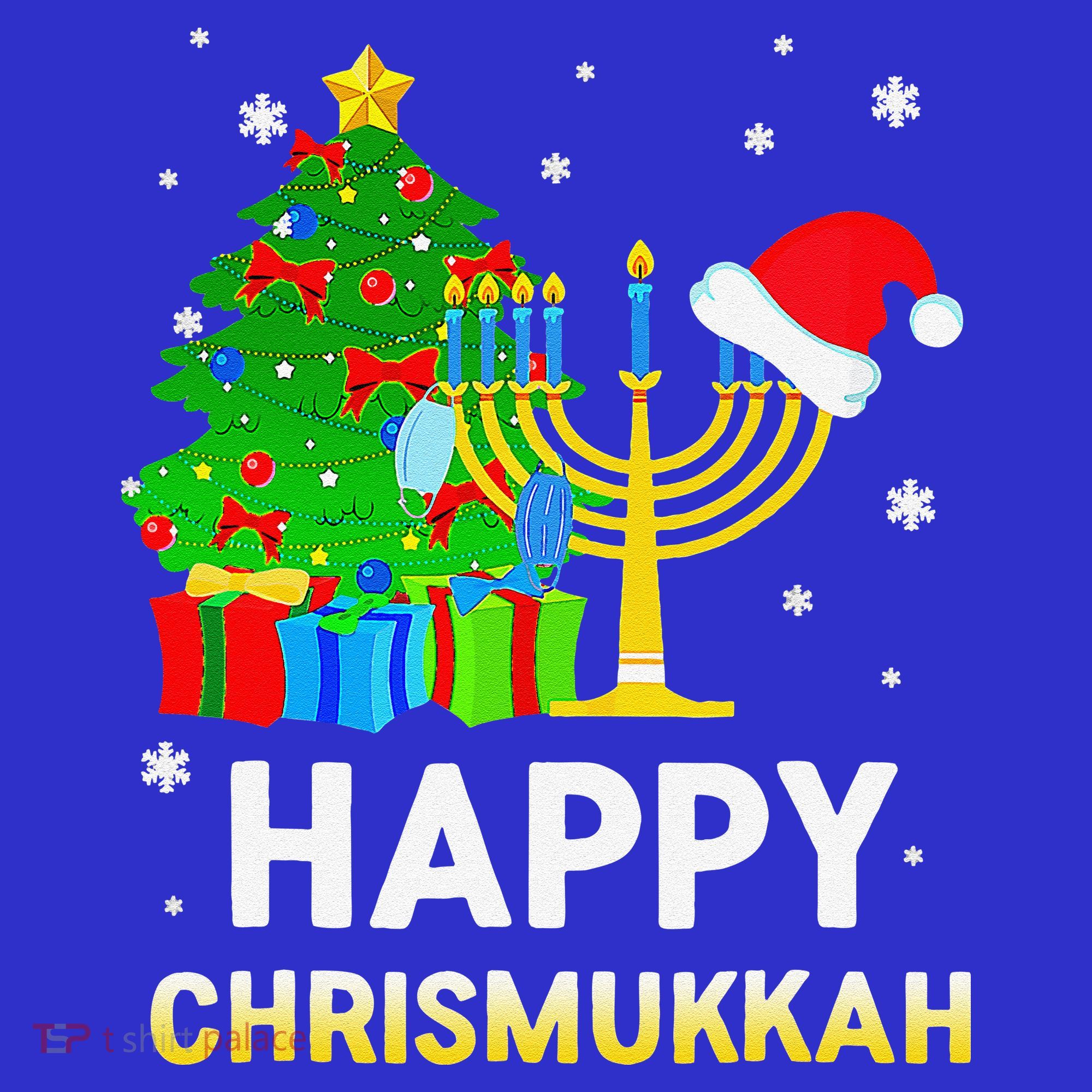 Happy Chrismukkah Jewish Christmas Hanukkah Holiday Chanukah T-Shirt