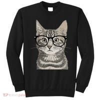 Hipster Cat Kitten Spectacles Eye Glasses Funny Cute Sweatshirt thumb 0