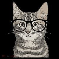 Hipster Cat Kitten Spectacles Eye Glasses Funny Cute Sweatshirt thumb 3