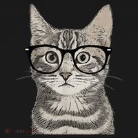 Hipster Cat Kitten Spectacles Eye Glasses Funny Cute Kids Sweatshirt thumb 2