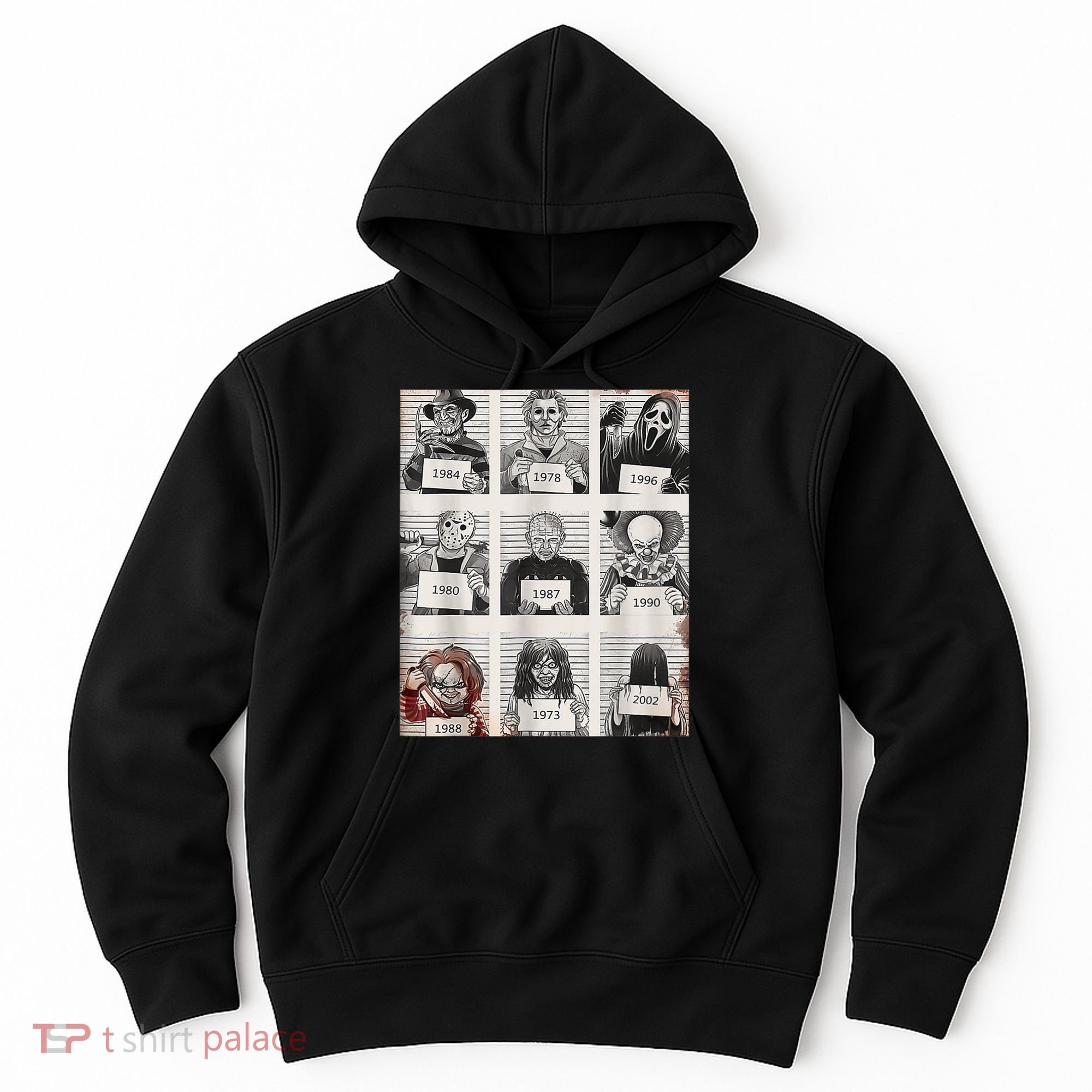 Halloween Creepy Legends Killer Mugshots Horror Fan Hoodie