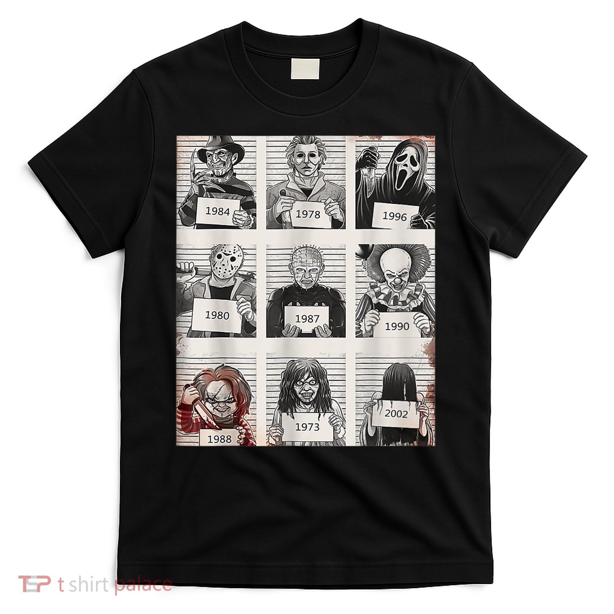 Halloween Creepy Legends Killer Mugshots Horror Fan T-Shirt