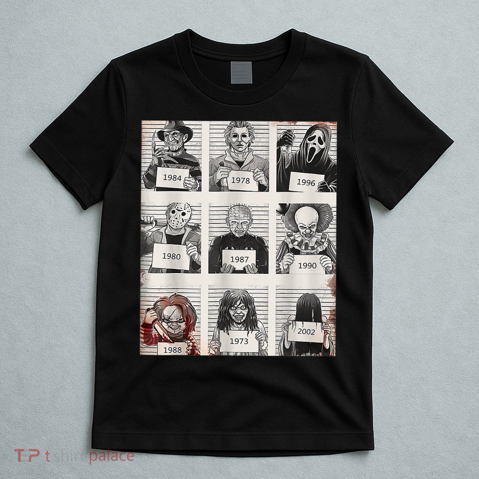 Halloween Creepy Legends Killer Mugshots Horror Fan T-Shirt