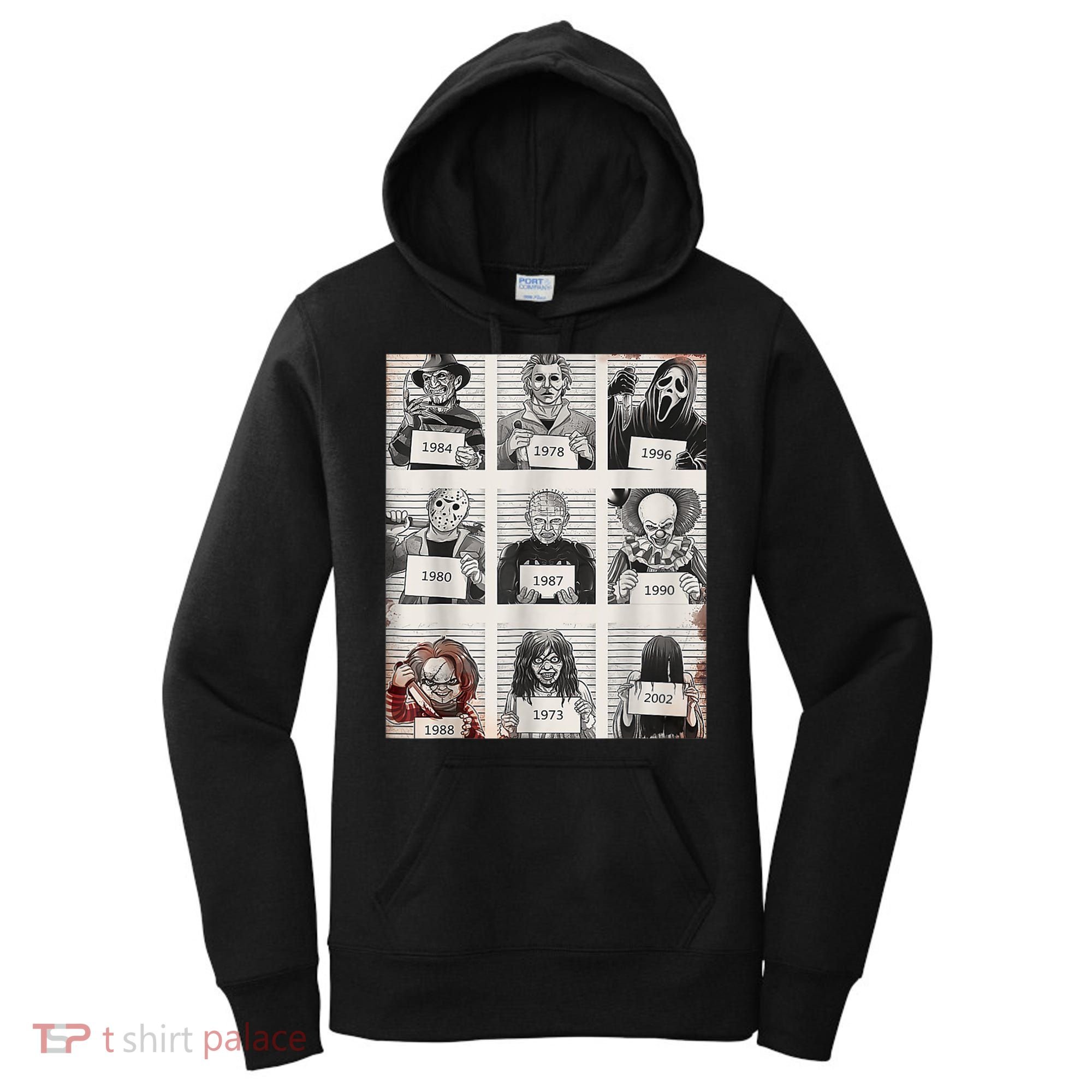 Halloween Creepy Legends Killer Mugshots Horror Fan Women's Hoodie