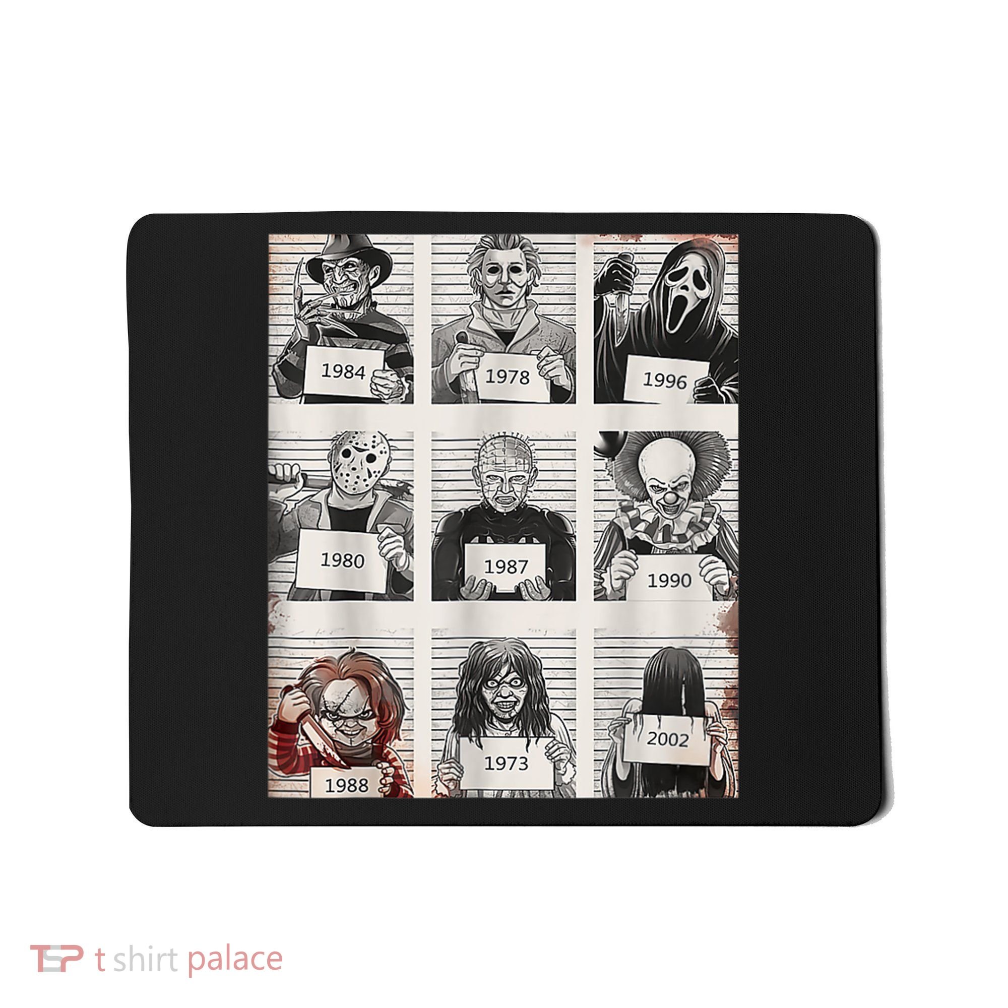 Halloween Creepy Legends Killer Mugshots Horror Fan Mousepad