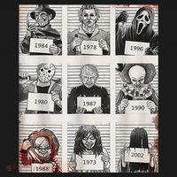 Halloween Creepy Legends Killer Mugshots Horror Fan Mousepad thumb 1