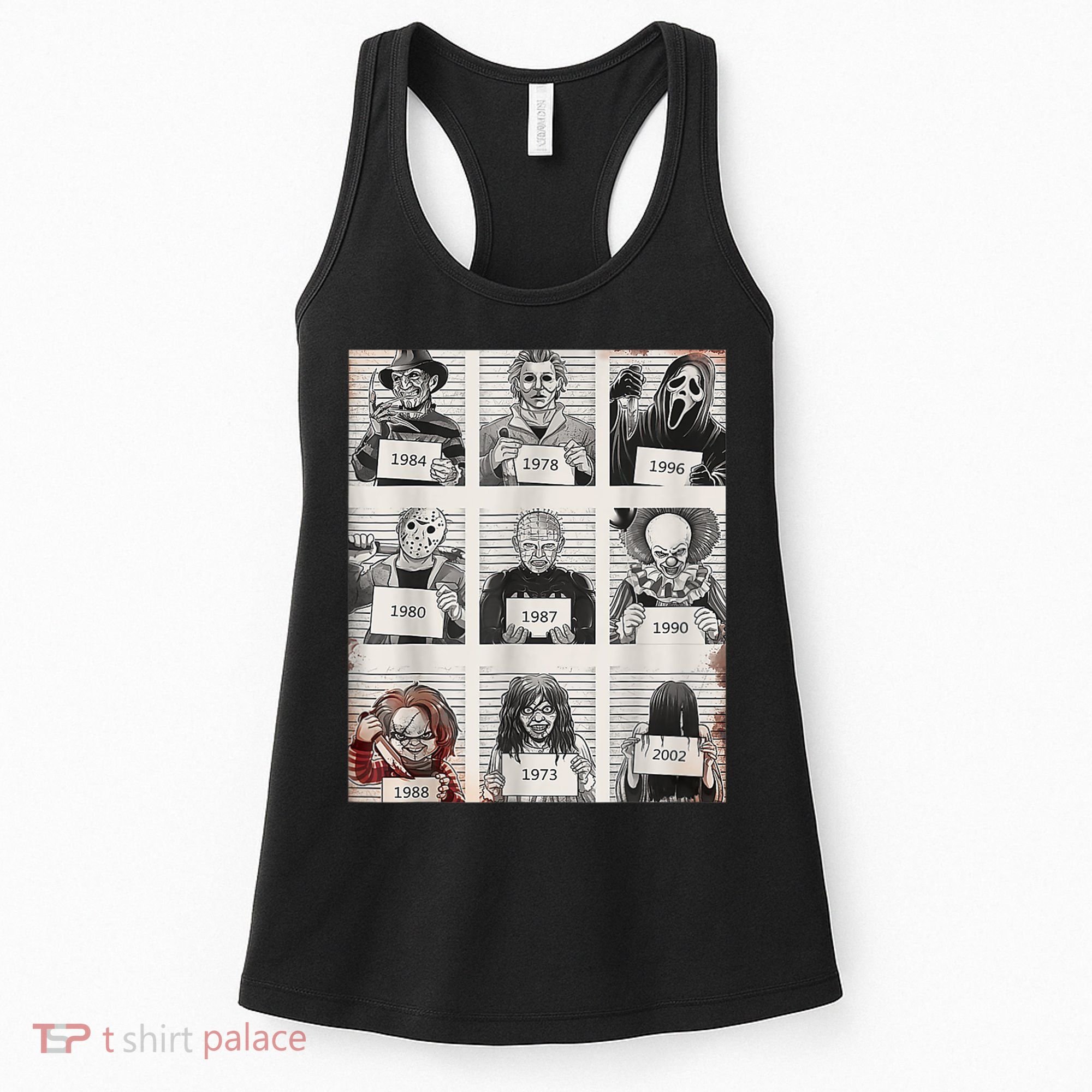 Halloween Creepy Legends Killer Mugshots Horror Fan Women's Tank Top