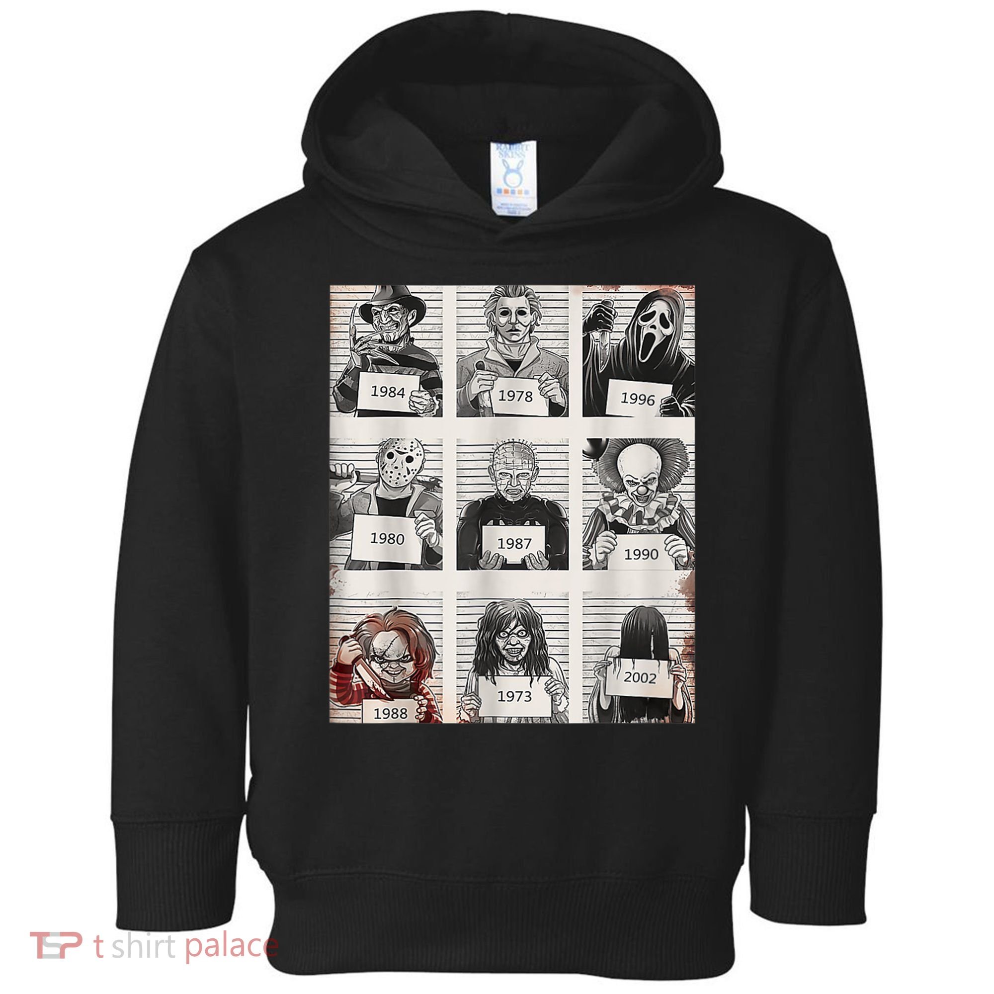 Halloween Creepy Legends Killer Mugshots Horror Fan Toddler Hoodie