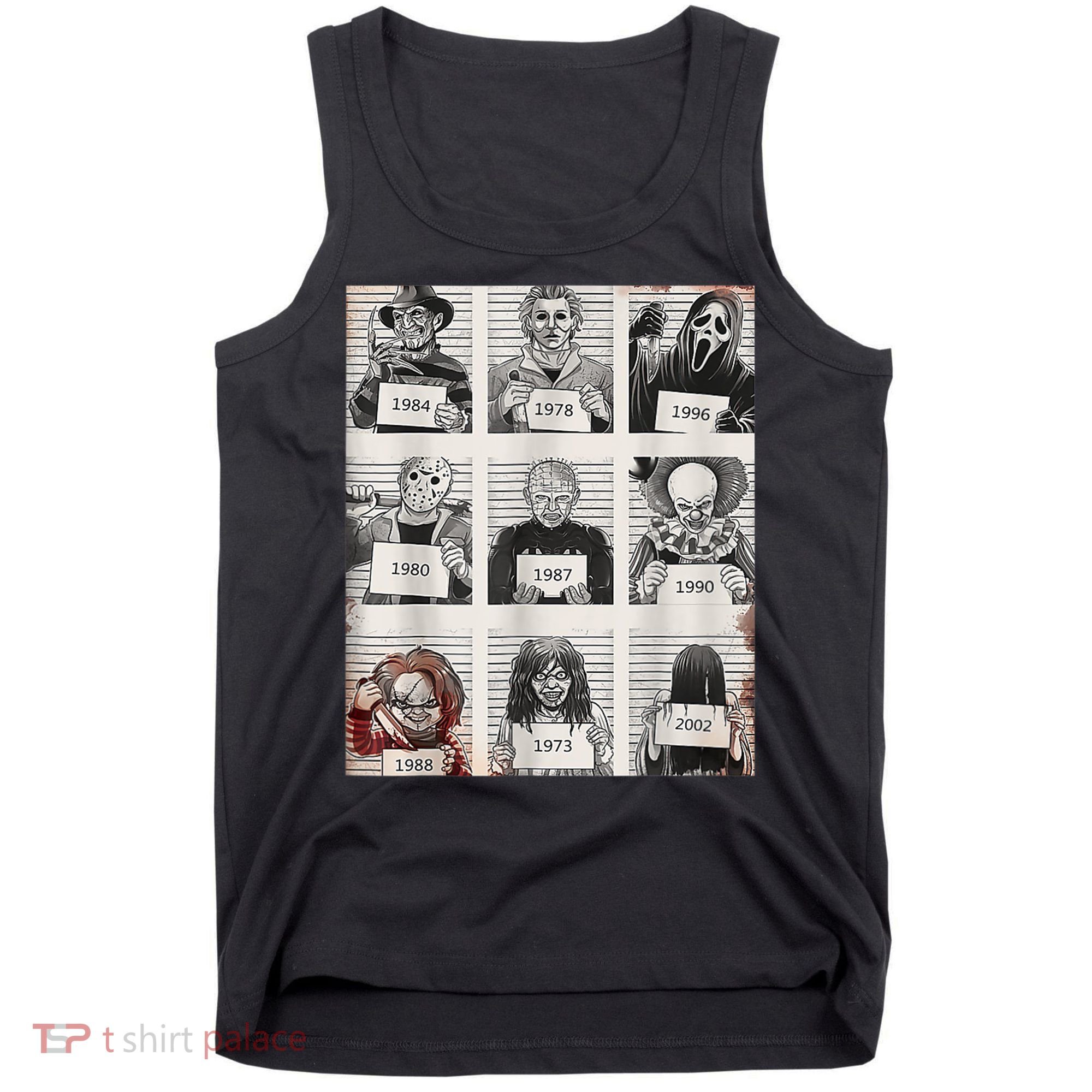 Halloween Creepy Legends Killer Mugshots Horror Fan Tank Top