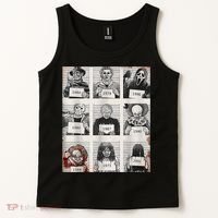 Halloween Creepy Legends Killer Mugshots Horror Fan Tank Top thumb 2