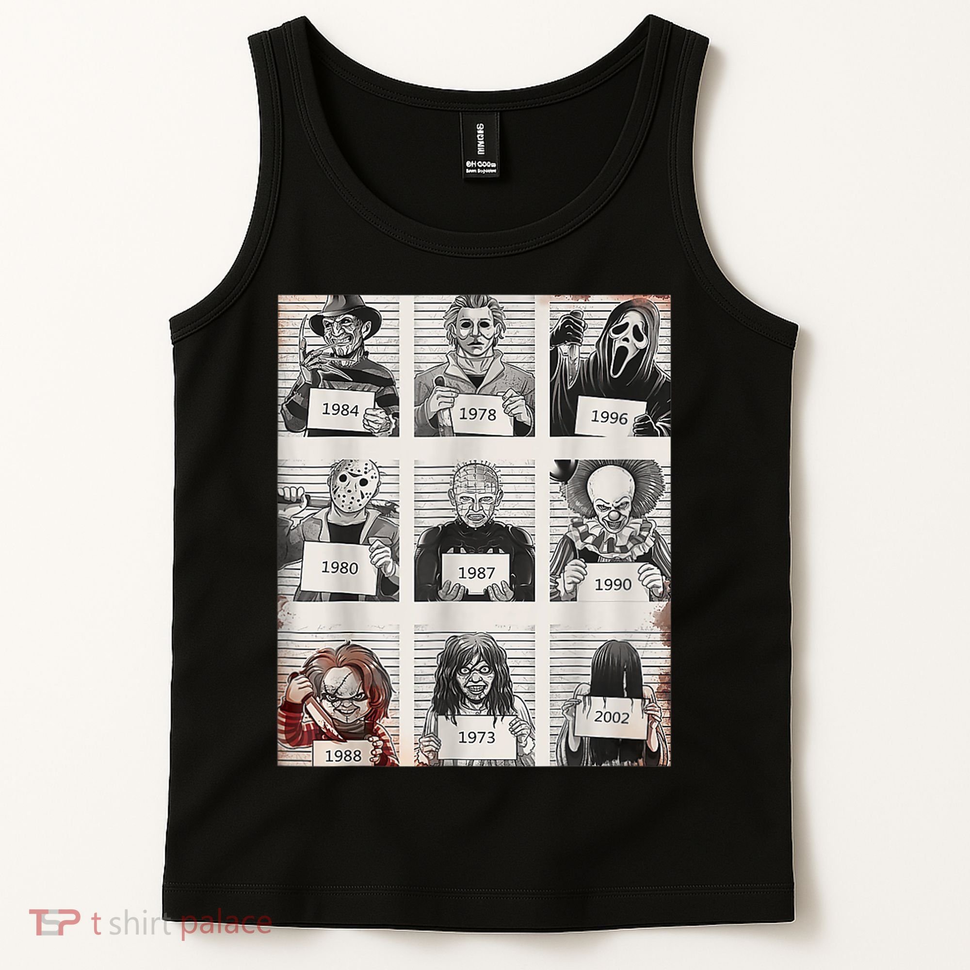 Halloween Creepy Legends Killer Mugshots Horror Fan Tank Top