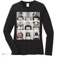 Halloween Creepy Legends Killer Mugshots Horror Fan Women's Long Sleeve Shirt thumb 0