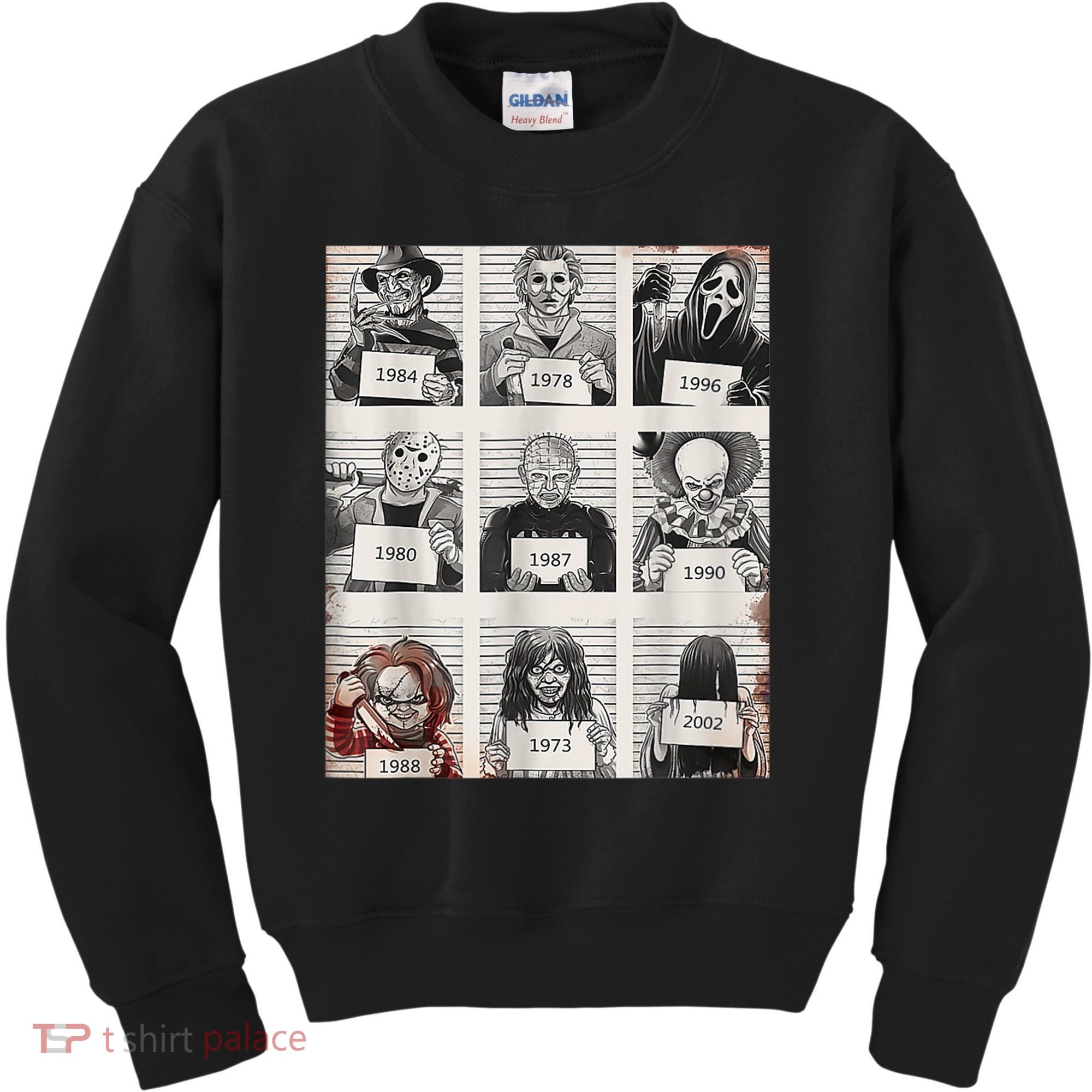 Halloween Creepy Legends Killer Mugshots Horror Fan Kids Sweatshirt