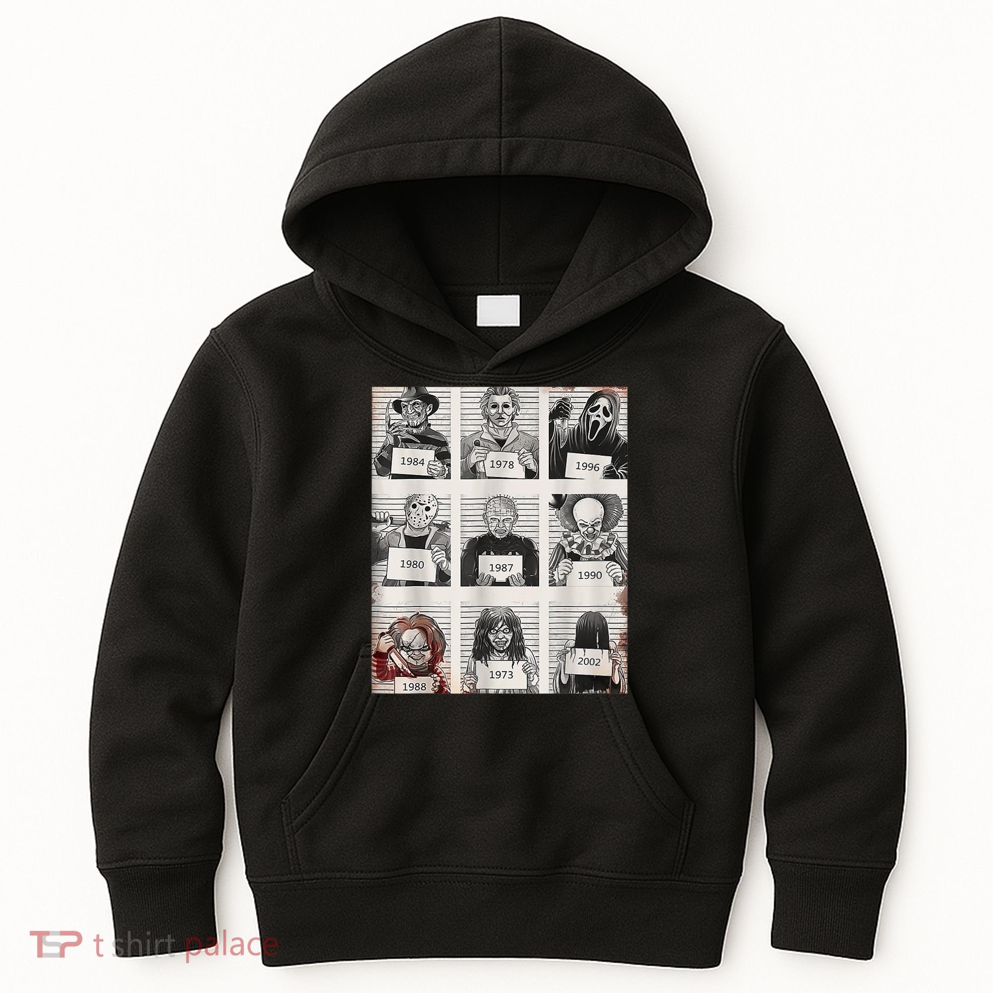 Halloween Creepy Legends Killer Mugshots Horror Fan Kids Hoodie