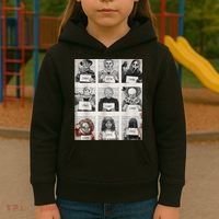 Halloween Creepy Legends Killer Mugshots Horror Fan Kids Hoodie thumb 3