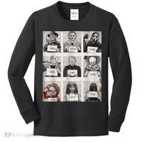 Halloween Creepy Legends Killer Mugshots Horror Fan Kids Long Sleeve Shirt thumb 0
