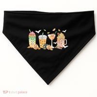 Halloween Coffee Latte Lover USA-Made Doggie Bandana thumb 0