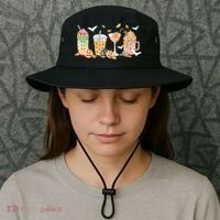 Halloween Coffee Latte Lover Bucket Hat thumb 3
