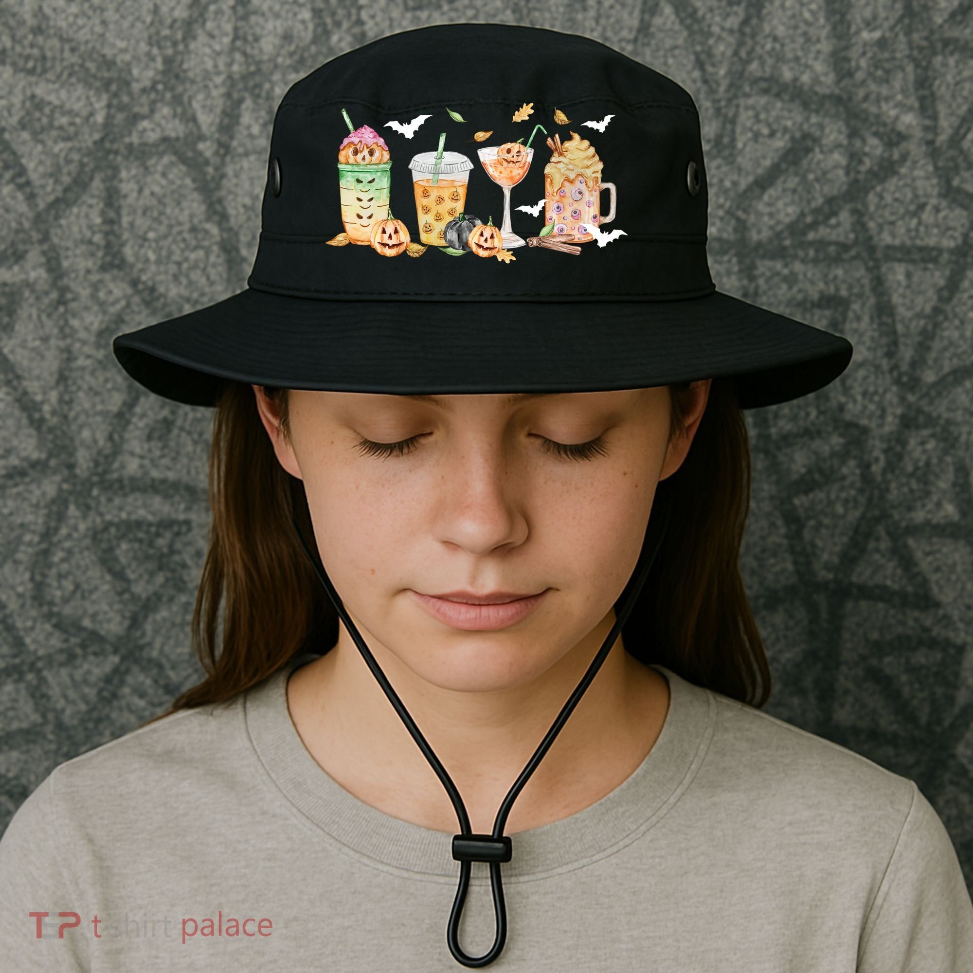 Halloween Coffee Latte Lover Bucket Hat