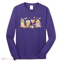 Halloween Coffee Latte Lover Long Sleeve Shirt thumb 0