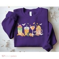 Halloween Coffee Latte Lover Sweatshirt thumb 2