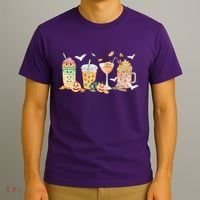 Halloween Coffee Latte Lover T-Shirt thumb 3