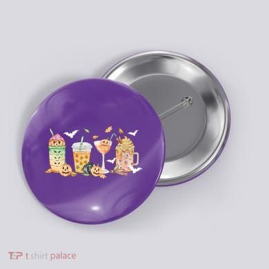 Halloween Coffee Latte Lover Button