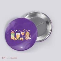 Halloween Coffee Latte Lover Button thumb 0