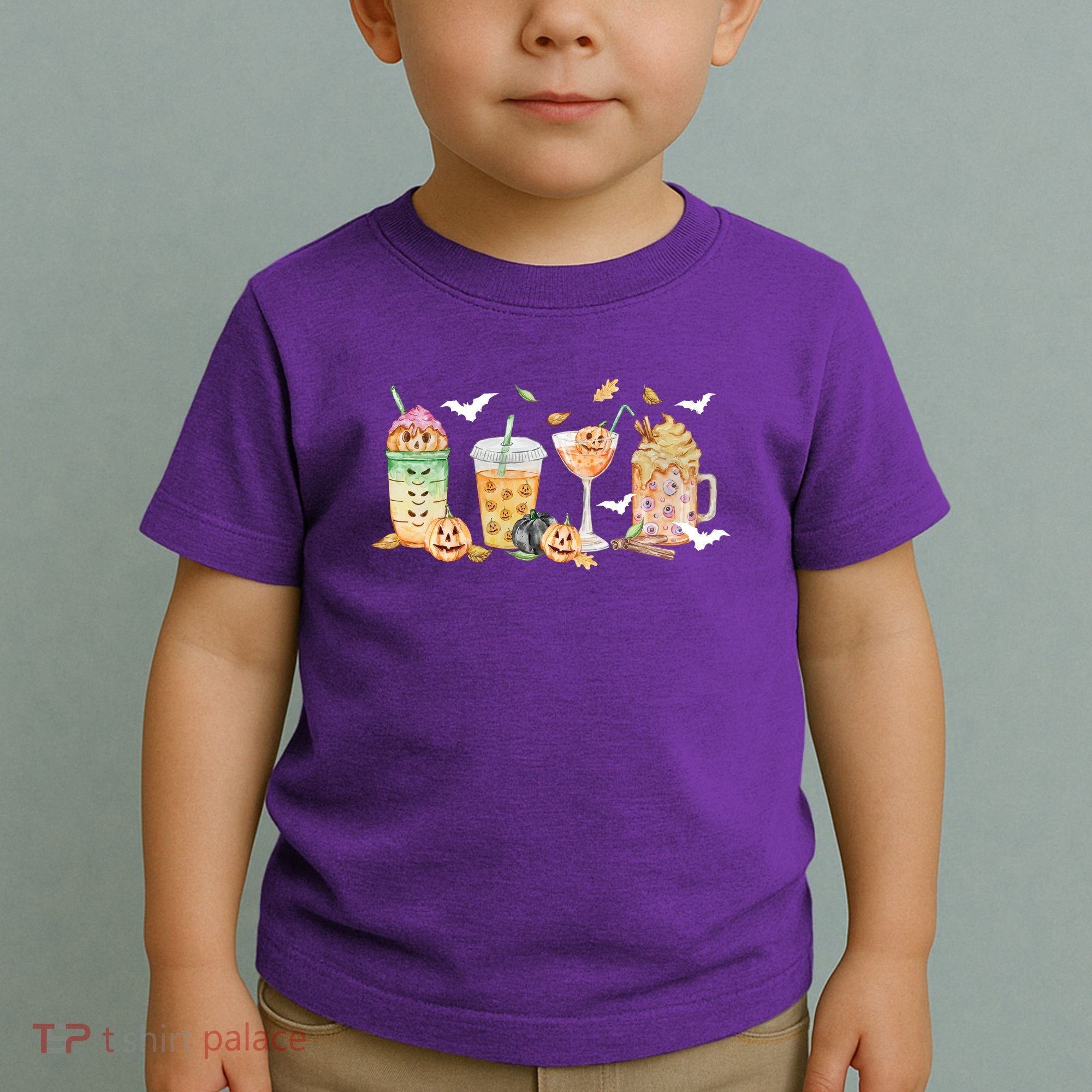 Halloween Coffee Latte Lover Toddler T-Shirt