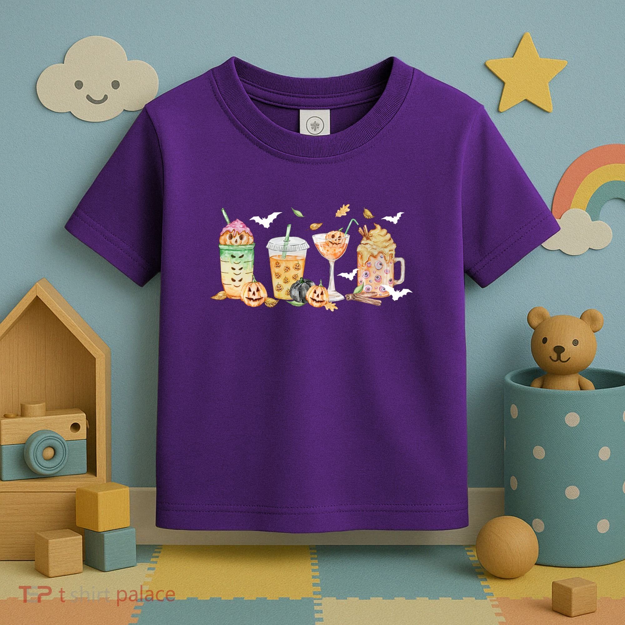 Halloween Coffee Latte Lover Toddler T-Shirt