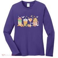 Halloween Coffee Latte Lover Women's Long Sleeve Shirt thumb 0