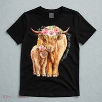 Highland Cattle Lover Cow Calf Farm Love One Another Cute T-Shirt thumb 5